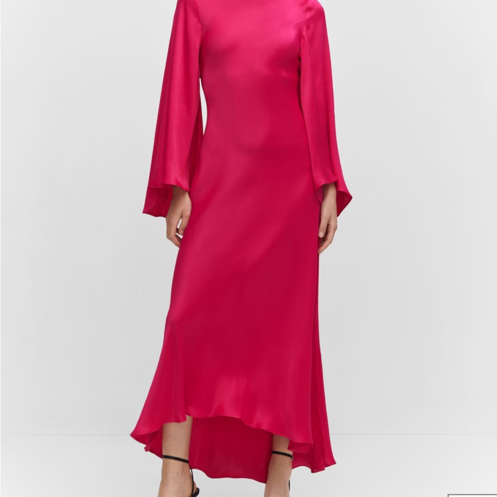 Mango Fuchsia High Low Dress